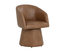 Sunpan 111766 - Etta Swivel Dining Armchair - Copley Cognac